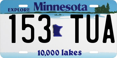 MN license plate 153TUA