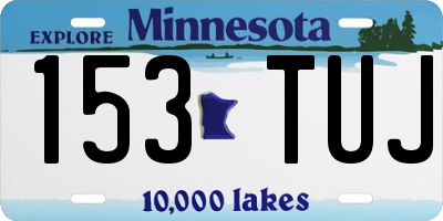 MN license plate 153TUJ