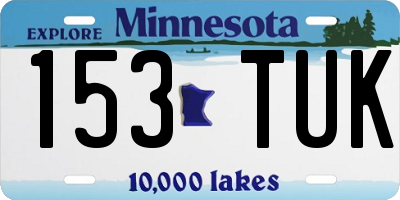 MN license plate 153TUK