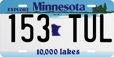 MN license plate 153TUL