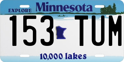 MN license plate 153TUM