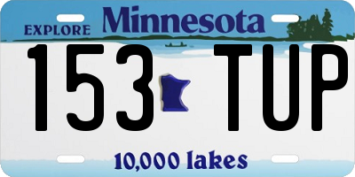 MN license plate 153TUP