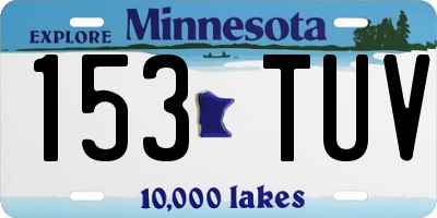MN license plate 153TUV