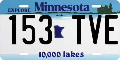 MN license plate 153TVE