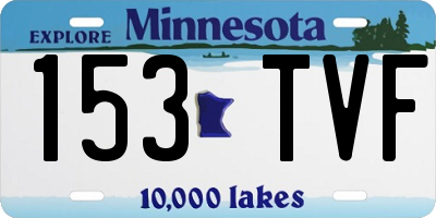 MN license plate 153TVF