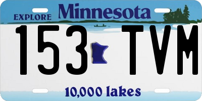 MN license plate 153TVM