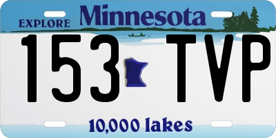 MN license plate 153TVP