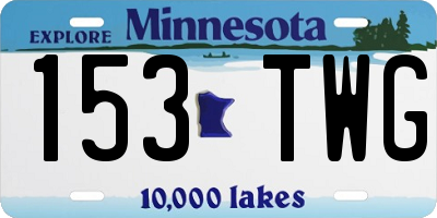 MN license plate 153TWG