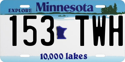 MN license plate 153TWH