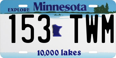 MN license plate 153TWM