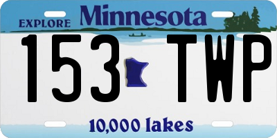 MN license plate 153TWP