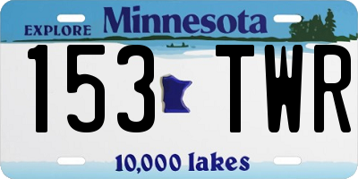 MN license plate 153TWR