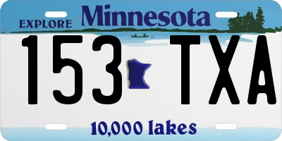 MN license plate 153TXA