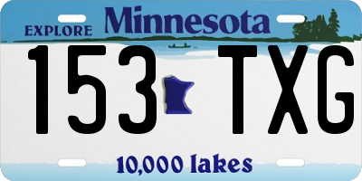 MN license plate 153TXG