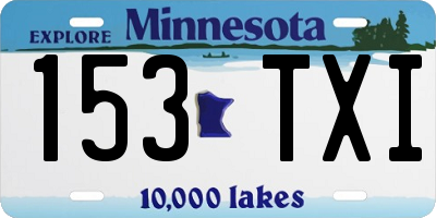 MN license plate 153TXI