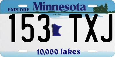 MN license plate 153TXJ