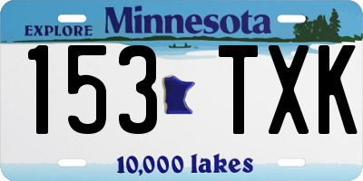 MN license plate 153TXK