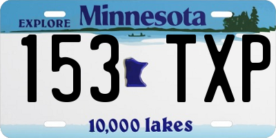 MN license plate 153TXP