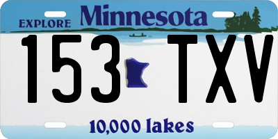 MN license plate 153TXV