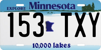 MN license plate 153TXY