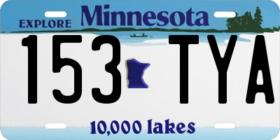 MN license plate 153TYA