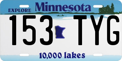 MN license plate 153TYG
