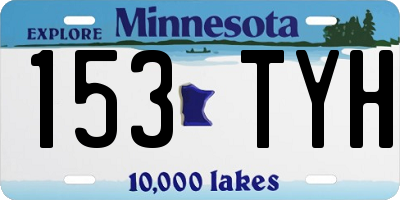 MN license plate 153TYH