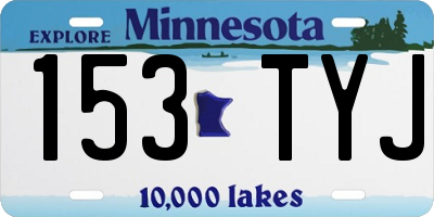 MN license plate 153TYJ