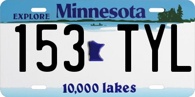 MN license plate 153TYL