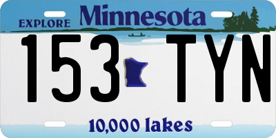MN license plate 153TYN