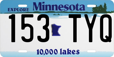 MN license plate 153TYQ