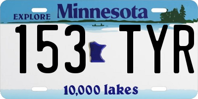 MN license plate 153TYR