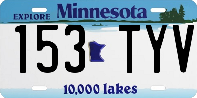 MN license plate 153TYV