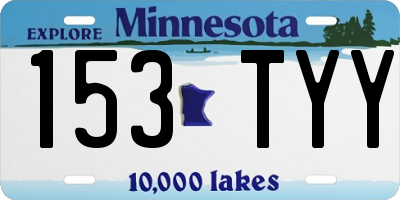 MN license plate 153TYY