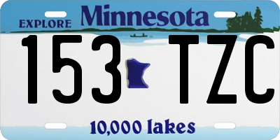 MN license plate 153TZC
