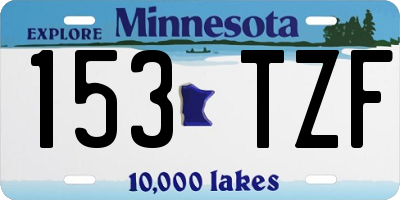 MN license plate 153TZF