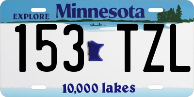 MN license plate 153TZL