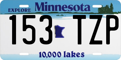 MN license plate 153TZP