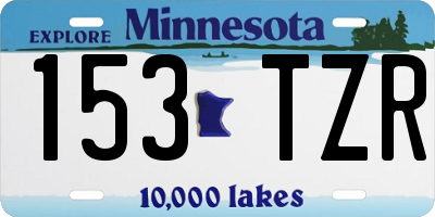 MN license plate 153TZR