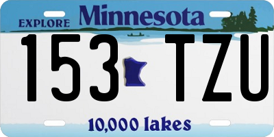 MN license plate 153TZU