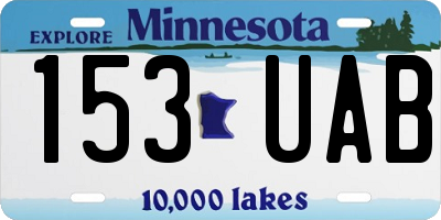 MN license plate 153UAB