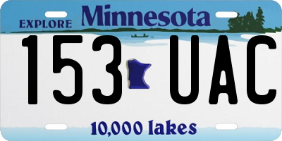 MN license plate 153UAC