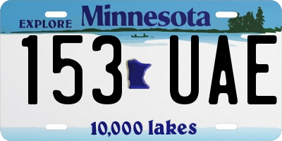 MN license plate 153UAE