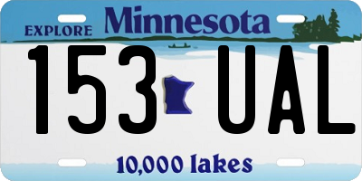 MN license plate 153UAL