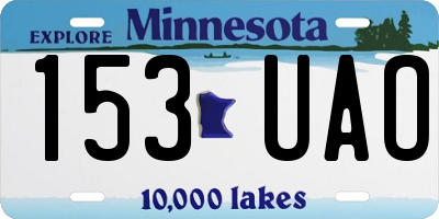 MN license plate 153UAO