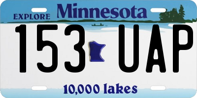 MN license plate 153UAP
