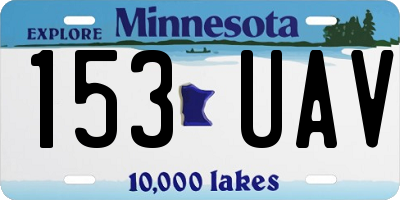 MN license plate 153UAV