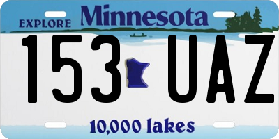 MN license plate 153UAZ