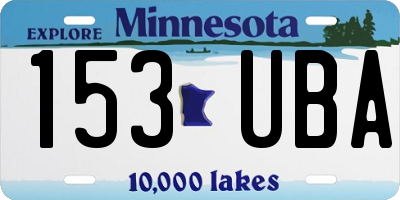 MN license plate 153UBA