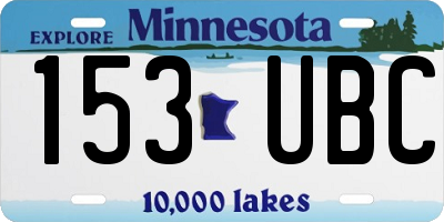 MN license plate 153UBC